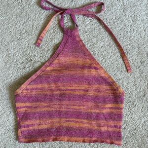 Multicolor Halter Knit Top